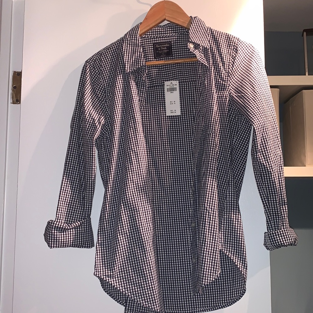 Blue & White checkered button down